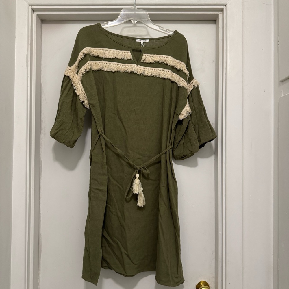 Rethm Women's Balloon Sleeve Knee Length Boutique Dress Size Large